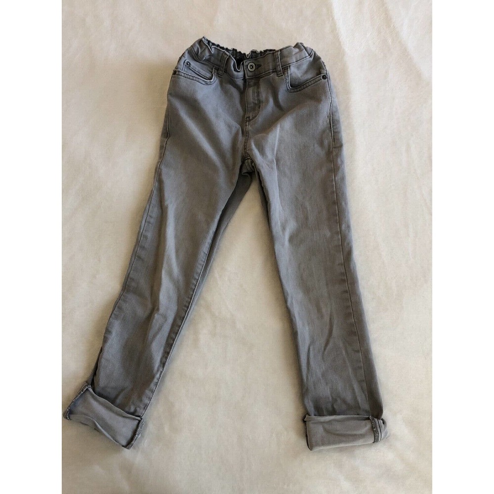 Childrens Place Skinny Gray Jeans Girls Size 12 Adjustable‎ Waist Stretch Capris
